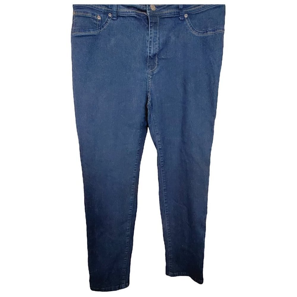 💥176 I.Q. & Company Denim Straight Leg Slim High Waist Blue Jeans